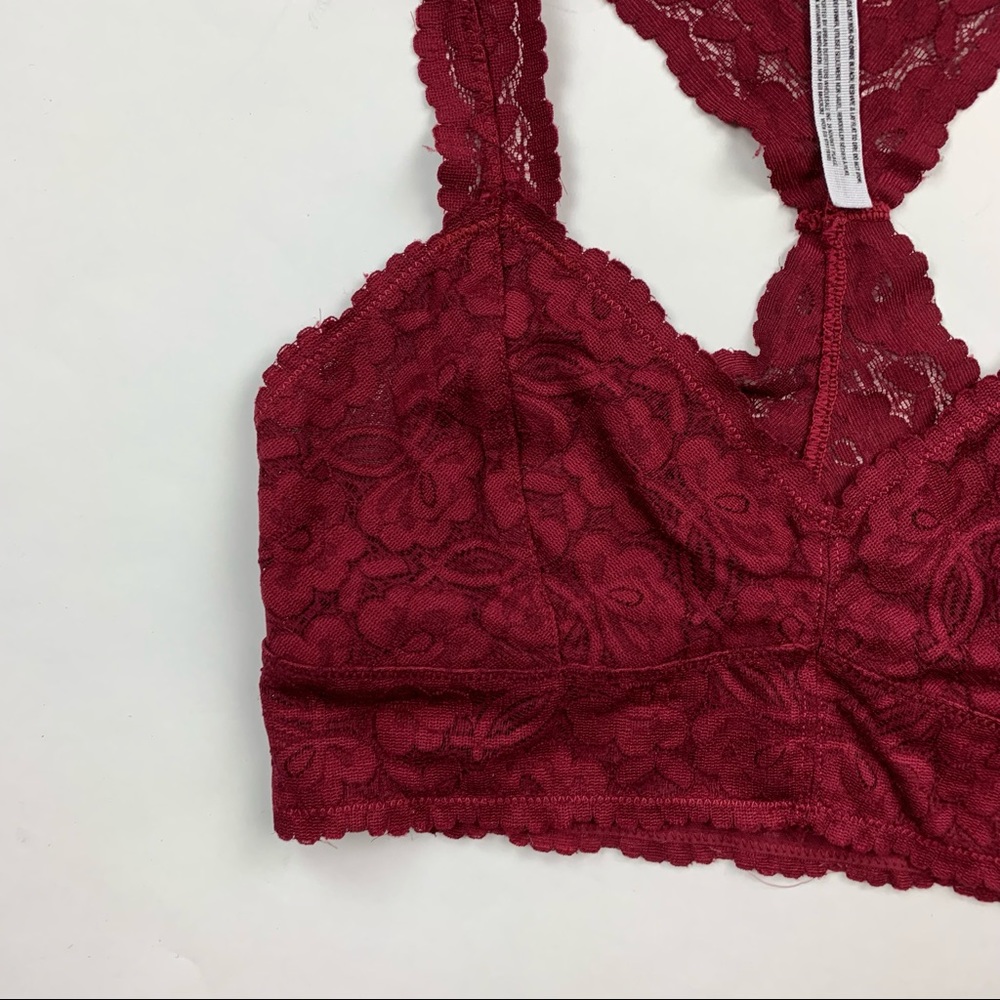 Free People Red Galloon Lace Bra Small - Picture 3 of 14